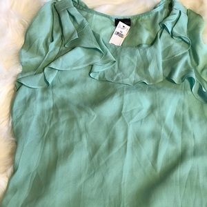Ruffled Mint Blouse #73